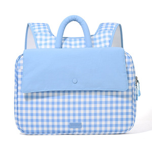 Lightweight Plaid <b>Backpack</b> <b>Laptop</b> Bag <b>for</b> Students Women Polyester Travel Storage Durable Zipper <b>Laptop</b> Bag - Product Image 2