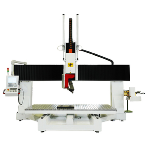 Rongchi 5 Axis CNC Wood Engraving Machine, 3D Wooden Block Carving Router Equipment with Rotary Attachment