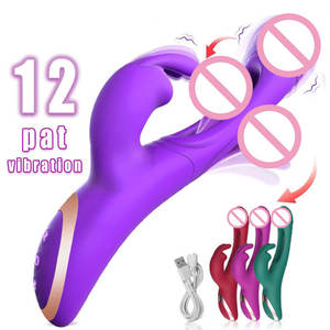Masseur féminin vibrant pour stimulation clitoridienne, outil d'orgasme, avec fonctions de tapotement, de poussée et de léchage, vibromasseur lapin, jouet sexuel pour adultes - Product Image 1