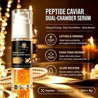 Sérum Visage 2-en-1 Personnalisé au Logo, Peptides de Caviar, Double Action Anti-rides, Hydratant, Éclaircissant et Raffermissant