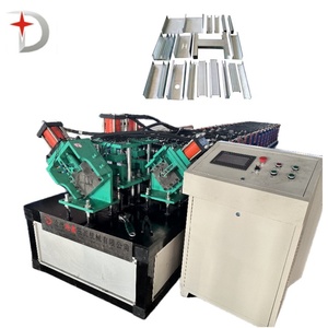 스틸 프로파일 건식 벽체 트랙 및 스터드 더블 라인 C U 라이트 스틸 프레이밍 롤 성형 기계 멀티 프로파일 롤포머 - Product Image 1