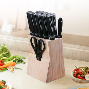 Set di coltelli da cucina in acciaio inossidabile con rivestimento nero, coltello da <span class=keywords><strong>chef</strong></span>, mannaia, Santoku, coltello da disosso, coltello da pane, affilacoltelli, forbici - Product Image 4