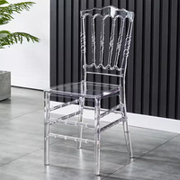 Chaises Chiavari transparentes en résine acrylique personnalisées pour événements, mariages et banquets – Vente en gros