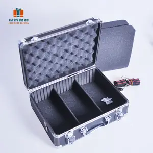 Customized Hair Barber Clipper Carrying Case Custom Briefcase Aluminum Barber Travel Case Tool Box Kit With Beautiful Case