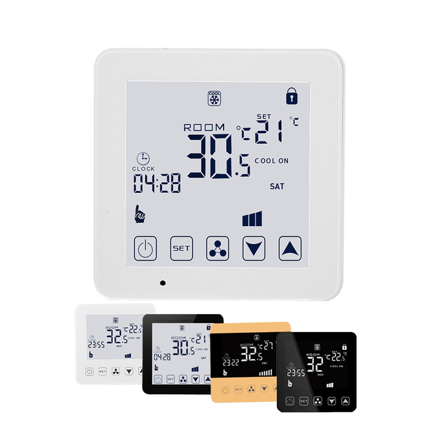 AC Thermostat Home HVAC System Central Air Conditioner 4pipe Heating Cooling Sensor Fan Coil Unit FCU