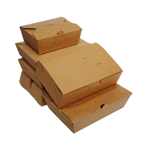 Impresión personalizada de papel Kraft biodegradable desechable comida rápida para llevar caja de embalaje fiambrera - Product Image 3