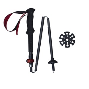 Bastones de Trekking de Fibra de Carbono 3K, 3 Secciones, Telescópicos, Longitud Ajustable, Negros, para Senderismo y Caminata - Product Image 4