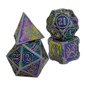 Offre Spéciale – Ensemble de dés de jeu de rôle (DND) en métal antique, polyédriques, Dragon et Donjon, OEM - Product Image 3