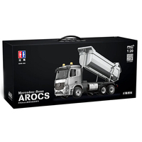Double E E590-003 1/20 Mercedes-Benz Arocs Camión Volquete RC con Licencia Oficial, Control por APP, 2.4Ghz Proporcional, Carga de 15KG, Coche de Aleación