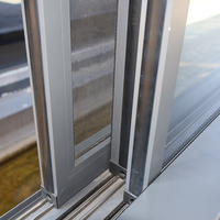 Modernes Horizontales Design Aluminium-Schiebefenster Doppelt Gehärtetes Glas Einbruchsicheres Gittergewebe für Außenbereich Küche Hotel