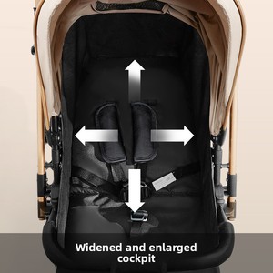 Design 4 360 °   Poussette bébé à roues pivotantes, poussette pliable légère pour nourrisson et tout-petit avec pliage à une touche et siège inclinable - Product Image 5