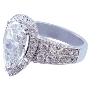 Anello Elegante da Donna con Accento a Goccia, Gioiello Regolabile in Lega, Stile Moderno e Minimalista - Product Image 3
