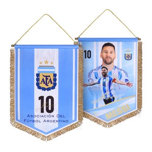 [Oficial y Genuino] Escudo de la Selección <span class=keywords><strong>Argentina</strong></span> de la AFA, Bandera Azul y Blanca con Firmas de Jugadores para Colgante Conmemorativo - Product Image 1