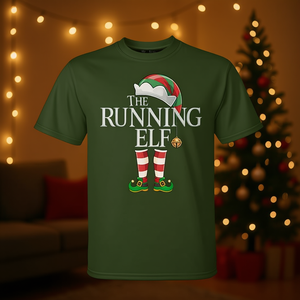 Maglietta natalizia The Running Elf per feste e vacanze - Product Image 3
