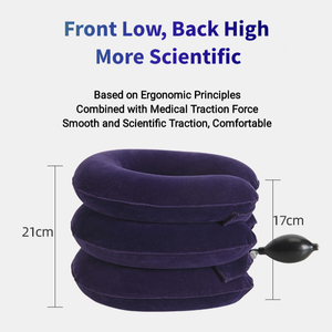 Collar de tracción Cervical neumático ajustable para adultos soporte corto para cuello para corrección de cuello Cervical - Product Image 4