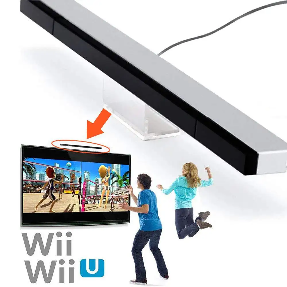 Bar Sensor USB untuk menggunakan Wii pengendali jarak jauh di PC seperti Sensor Bar lumba-lumba Wii Aksesori sinar sinyal IR penggantian colokan USB