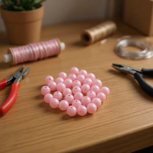 Ilan Abalorios Cuentas Acrílicas Rosa Claro de 10 mm, 19 g - Product Image 3