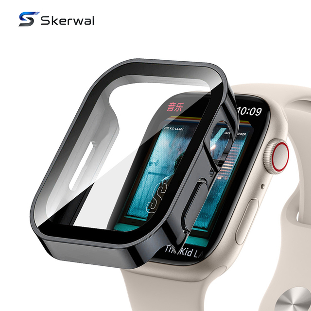 Waterproof PC Integrated Screen Protector Straight Edge Smart Watch Case Electroplated Cover for Apple Watch S10 S11 Ultra