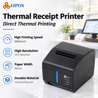 Printer Thermal Resi 80mm Laris Manis dengan Pemotong Otomatis, Printer Resi Dapur, Dapat Dipasang di Dinding untuk Toko Retail
