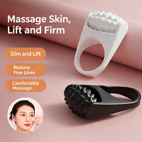 Rouleau facial miniature personnalisé avec logo, outil de lifting du visage, produits de beauté pour femmes, rouleau de massage des yeux en silicone anti-rides