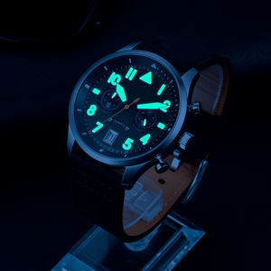 นาฬิกาควอตซ์ VK64 รุ่นสั่งทำจากโรงงาน สายหนังแฟชั่น สำหรับผู้ชาย กันน้ำ เรืองแสง นาฬิกาควอตซ์ลำลอง สไตล์ธุรกิจ - Product Image 3