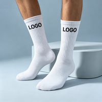 Chaussettes de sport unisexes à compression, chaussettes en coton de haute qualité avec logo jacquard personnalisé, chaussettes de créateur OEM ODM