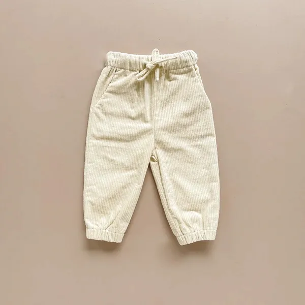 Retro basit tasarım erkek uzun pantolon kadife bacak açık elastik rahat bel pantolon