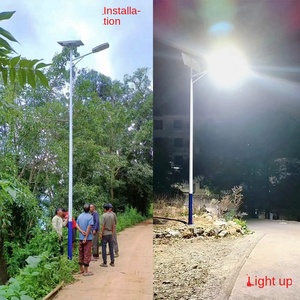 Lampadaire LED Solaire à Panneau Solaire, Corps en Fer, IP66, Blanc Chaud Doux 2700K, Détecteur de Mouvement, Garantie 10 Ans, Éclairage Routier - Product Image 6