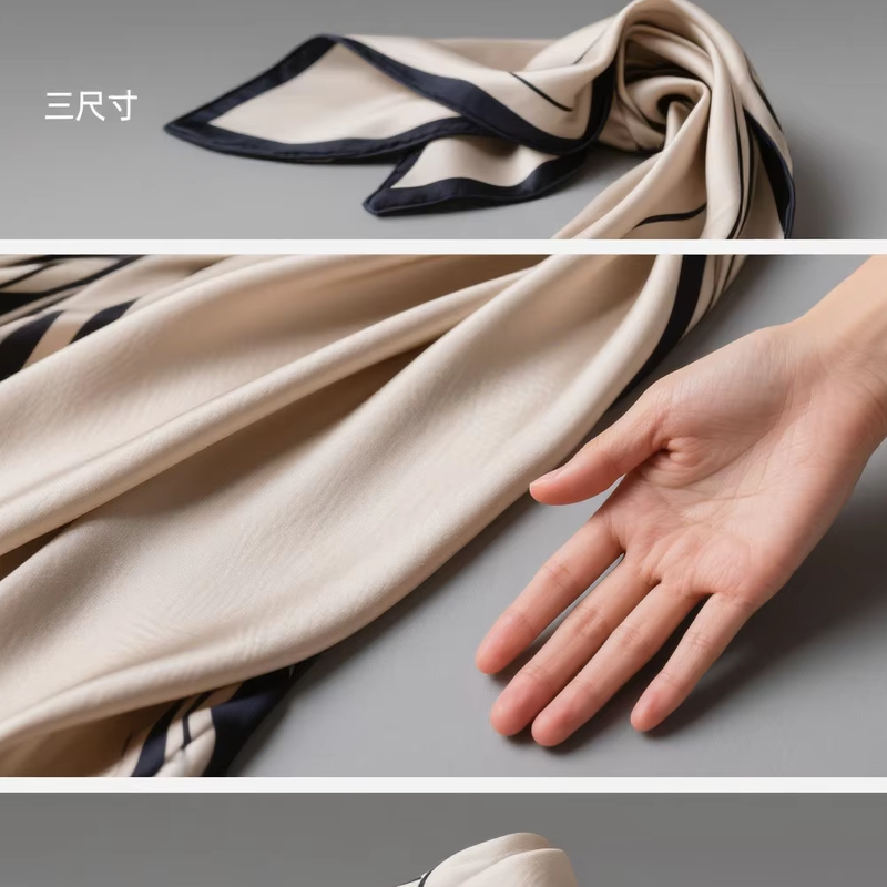 Screen Print Silk Scarf for Bridal