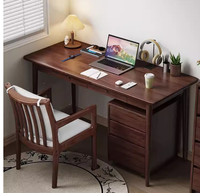 Bureau en bois de noyer, style luxe léger, haut de gamme, simple et moderne, amovible et installable, adapté à un usage domestique et commercial, bureau sain