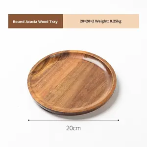 Acacia Wood Tea <strong>Tray</strong> Household Rectangular Coaster Bamboo Pizza <strong>Tray</strong> Barbecue Wooden Plate Cake <strong>Candy</strong> <strong>Tray</strong> - Product Image 6