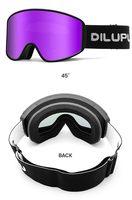 Vente en gros de lunettes de ski et de snowboard pour adultes, anti-buée, vente chaude, logo personnalisé, lunettes de sport magnétiques
