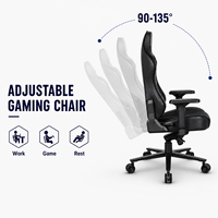 Chaise de joueur en cuir PU personnalisable avec fonction pivotante Style exécutif Hauteur réglable Système de refroidissement pour bureau et maison