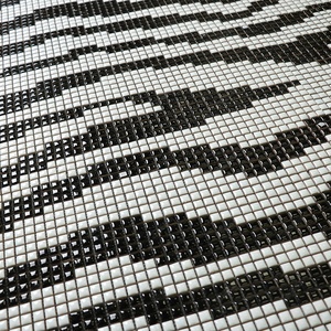Piastrelle murali in ceramica con motivo zebrato per bagno, cucina e toilette, design artistico a mosaico. - Product Image 5