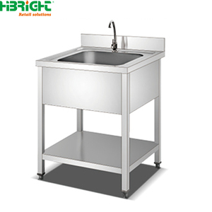 Fregadero Comercial de Acero Inoxidable Tipo Enclosure con Fregadero Individual y Lavador para Cocina - Product Image 1