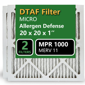 Filtro de Aire Plegado de Alta Calidad MERV 11 para HVAC, 20x20x1 Pulgadas, Marco de Cartón con Material Filtrante, para Hogares y Hoteles - Product Image 2