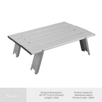 Nouvelle table de camping pliable ultra-légère en aluminium pour la randonnée, le camping, la plage, les pique-niques et les voyages, mini table de camping