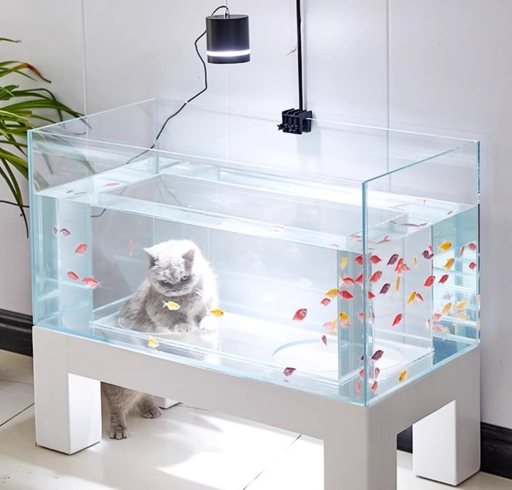Fisch-Aquarium fr Katzen  Verschnern Sie Ihr Zuhause mit Stil