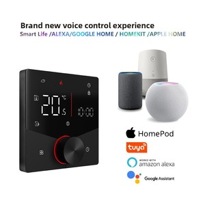 Thermostat intelligent WiFi moderne Alahot pour <span class=keywords><strong>chauffage</strong></span> au sol électrique/à eau 220V, compatible <span class=keywords><strong>Google</strong></span> <span class=keywords><strong>Home</strong></span> pour hôtels - Product Image 3