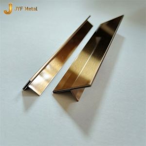 Perfil Decorativo en T de Acero Inoxidable EX365 para Bordes de Azulejos, Paredes y Pisos - Product Image 4