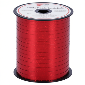 Ruban rouge à paillettes 450M pour décorations de fête - Product Image 2