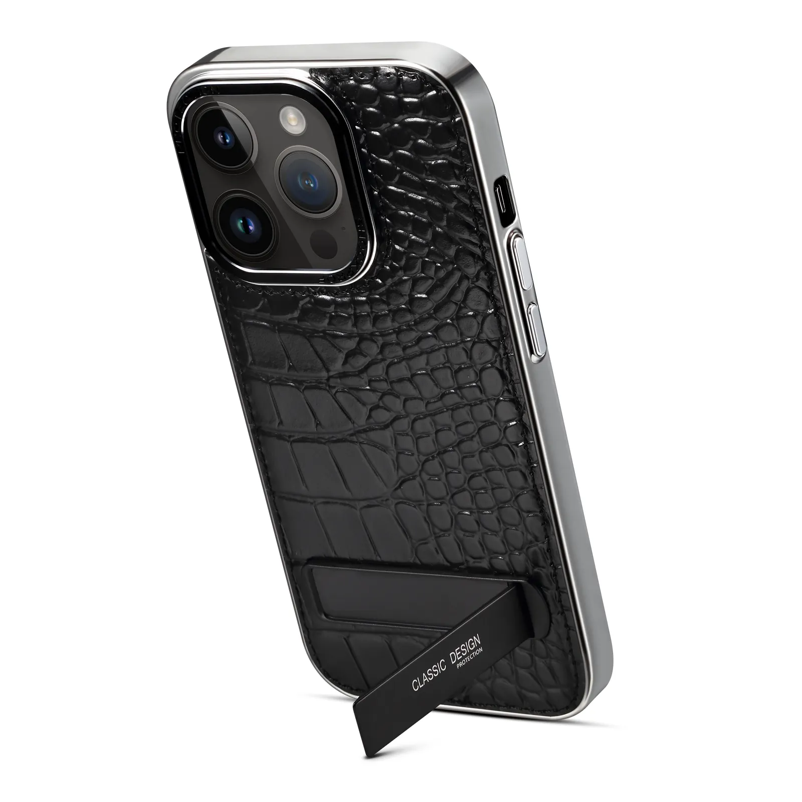 Grosir Pabrik casing ponsel kulit asli gambar cetak buaya warna-warni penutup belakang untuk Iphone 13 14 15 Pro Max