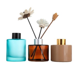 <b>Reed</b> <b>Diffuser</b> Sticks Black Fiber <b>Reeds</b> Scented Oil <b>Diffuser</b> Set Glass Bottles with Metal Caps Home Fragrance Decor - Product Image 5