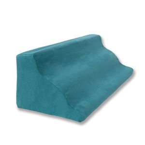 Coussin de dossier anti-escarres en forme de R pour personnes âgées alitées, oreiller de positionnement en suède vert clair 50x25x15 cm - Product Image 1