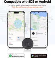 MiLi LiTag Duo pour traqueur et localisateur intelligent, clé de navigation pour bagages, compatible avec Google Find Hub et Apple Find My Airtag, système double