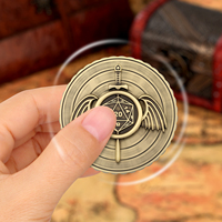 Métal 7-en-1 épée Roulette dés Spinner avec boîte-cadeau pour jeu de société Party Favors - RPG boussole dés pour cadeau de divertissement