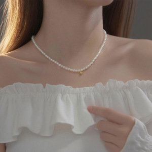 ชุดสร้อยคอและกำไลข้อมือสแตนเลสทรงหัวใจสำหรับผู้หญิง แฟชั่นหรูหราเบาๆ สไตล์ยุโรปอเมริกัน โซ่ลายไม้ไผ่ - Product Image 4