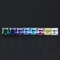 Manik-manik batu permata Moissanite bulat berkilau warna ungu pink, bersertifikat GRA, warna VVS D, Moissanite lepas