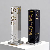 Trophée de golf personnalisé en cristal, design noble et créatif, logo personnalisé, récompense pour les réalisations, coopération