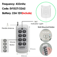 Transmetteur télécommande RF sans fil 500 MHz, 1ch, 2ch, 4 canaux, 6CH, 433 m, Code d'apprentissage 1527 PT2262